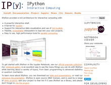 Tablet Screenshot of ipython.org